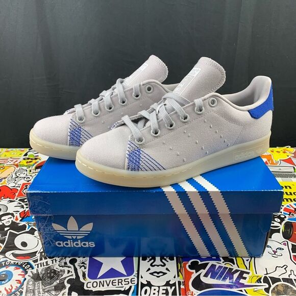 Adidas Stan Smith Prime Blue Grey 5 Mens / 6.5 Womens - Picture 1 of 14